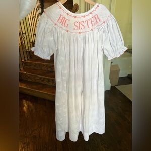Cecil and Lou Smocked Big sister dress